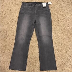 GAP Charcoal High Rise Kick Fit ankle length Jeans size 12 Long